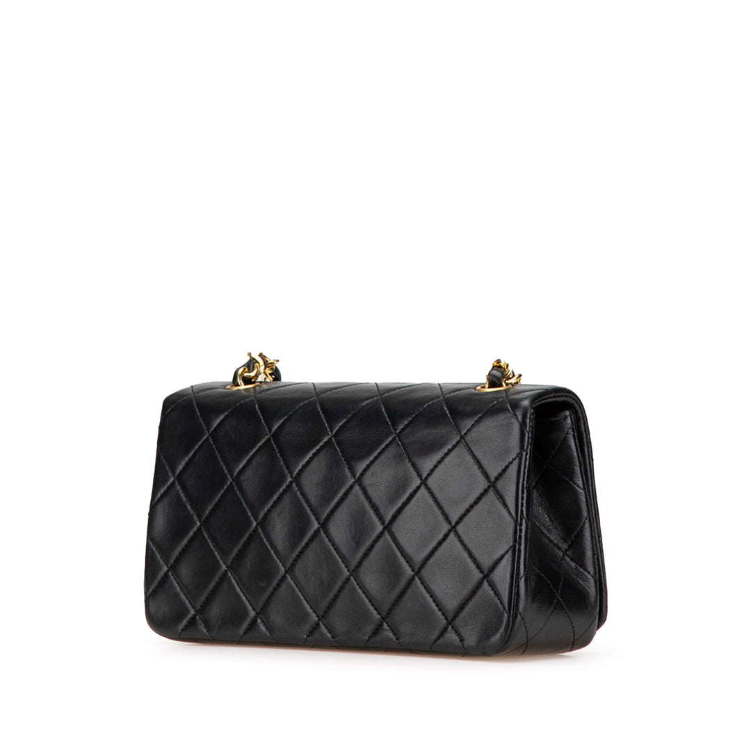 Mini CC Quilted Lambskin Full Flap Black - Gaby Paris
