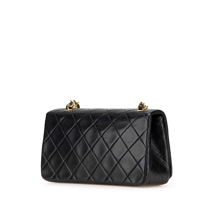 Mini CC Quilted Lambskin Full Flap Black - Gaby Paris