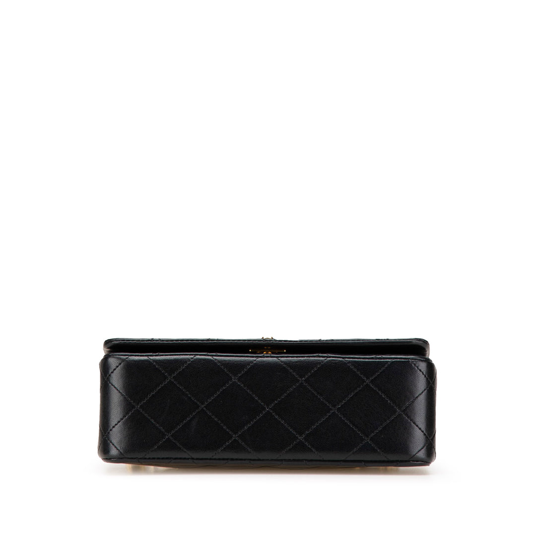 Mini CC Quilted Lambskin Full Flap Black - Gaby Paris