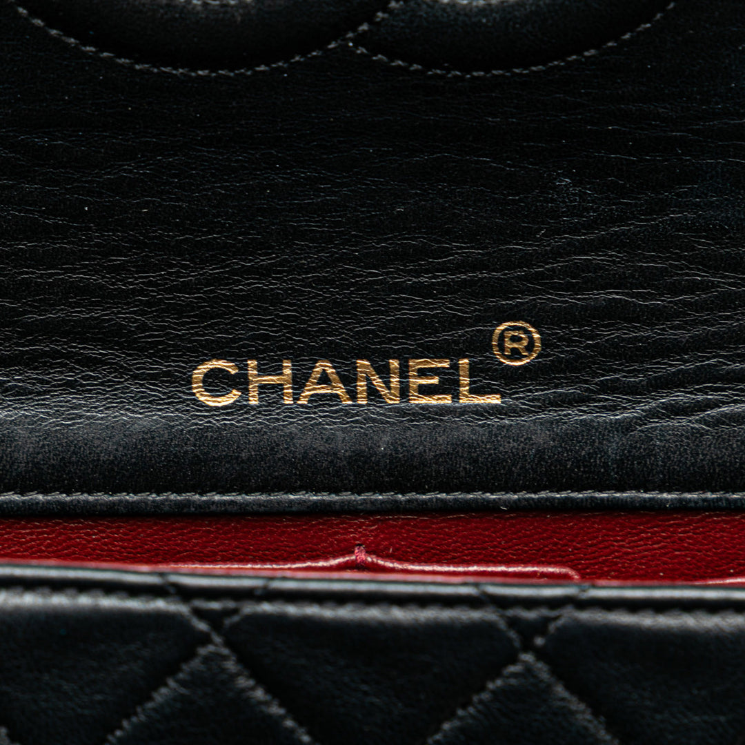 Mini CC Quilted Lambskin Full Flap Black - Gaby Paris