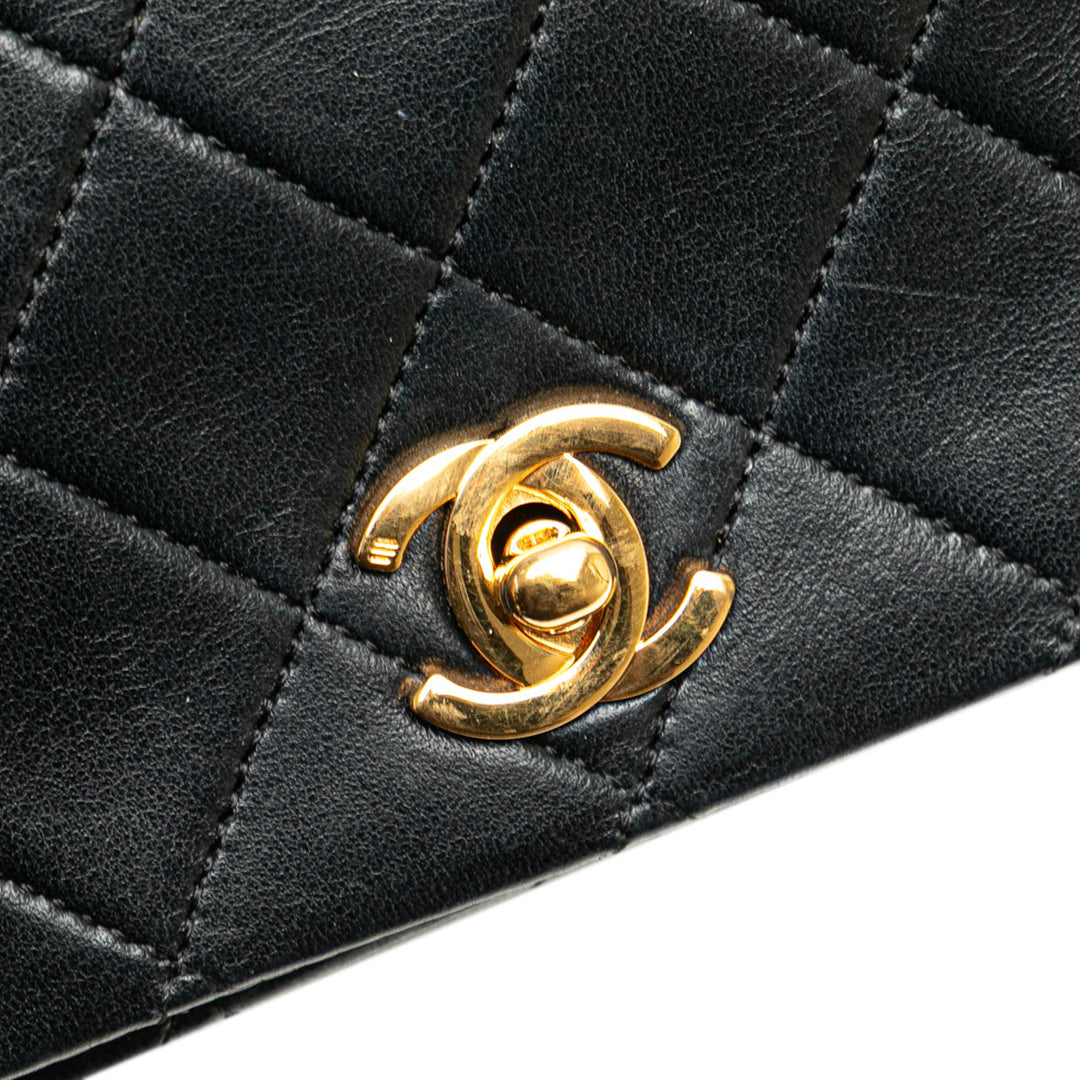 Mini CC Quilted Lambskin Full Flap Black - Gaby Paris