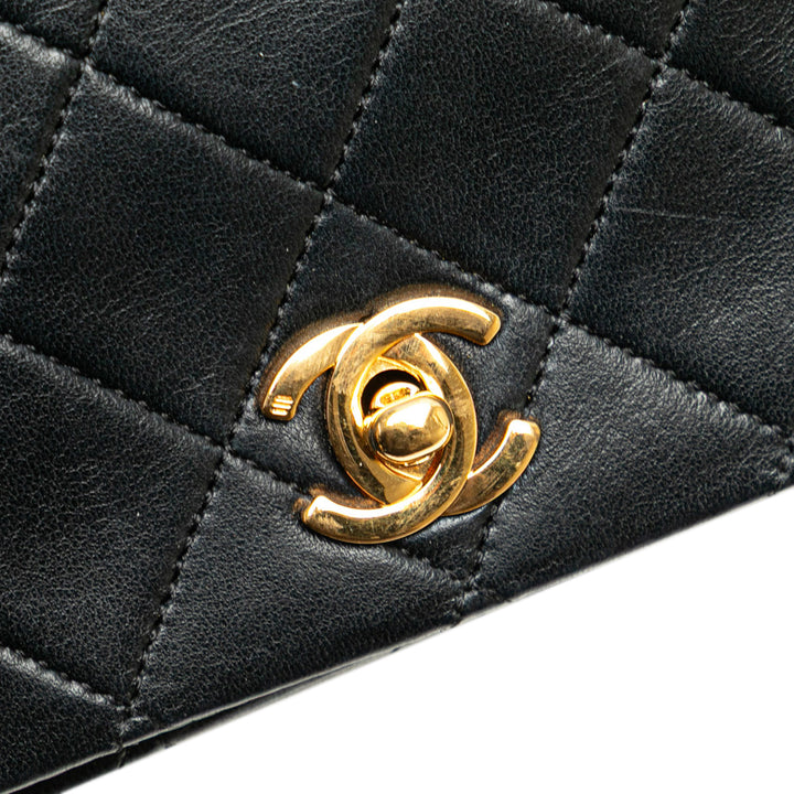 Mini CC Quilted Lambskin Full Flap Black - Gaby Paris
