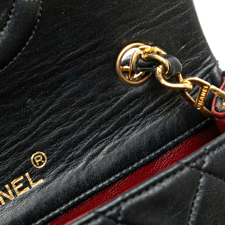 Mini CC Quilted Lambskin Full Flap Black - Gaby Paris