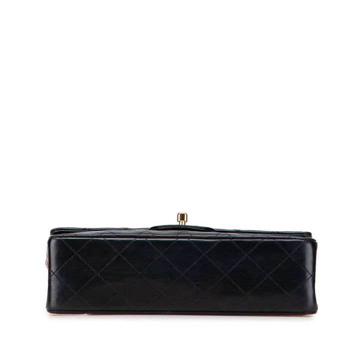 Small Classic Lambskin Double Flap Black - Gaby Paris