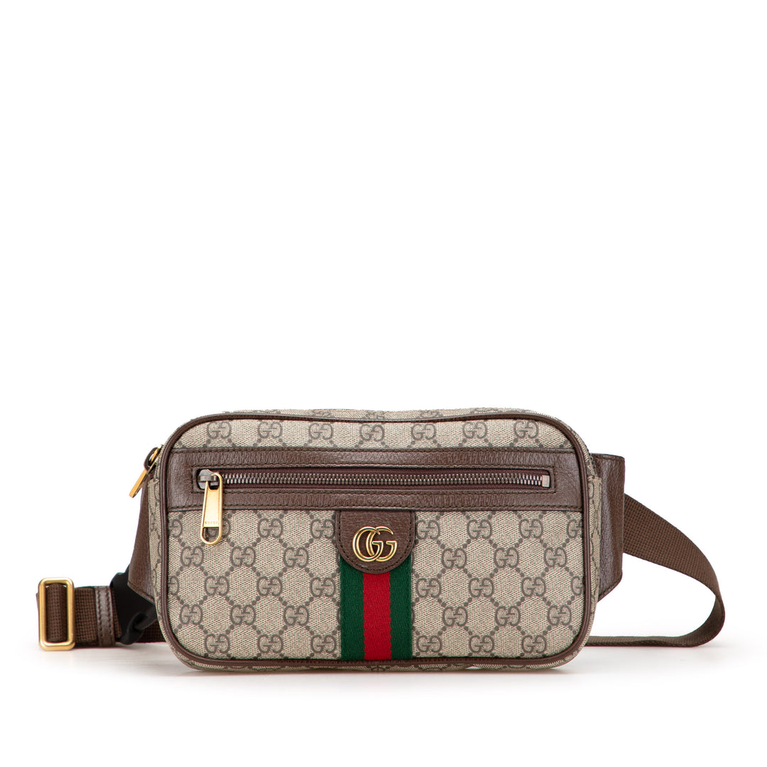 Small GG Supreme Ophidia Belt Bag Brown - Gaby Paris