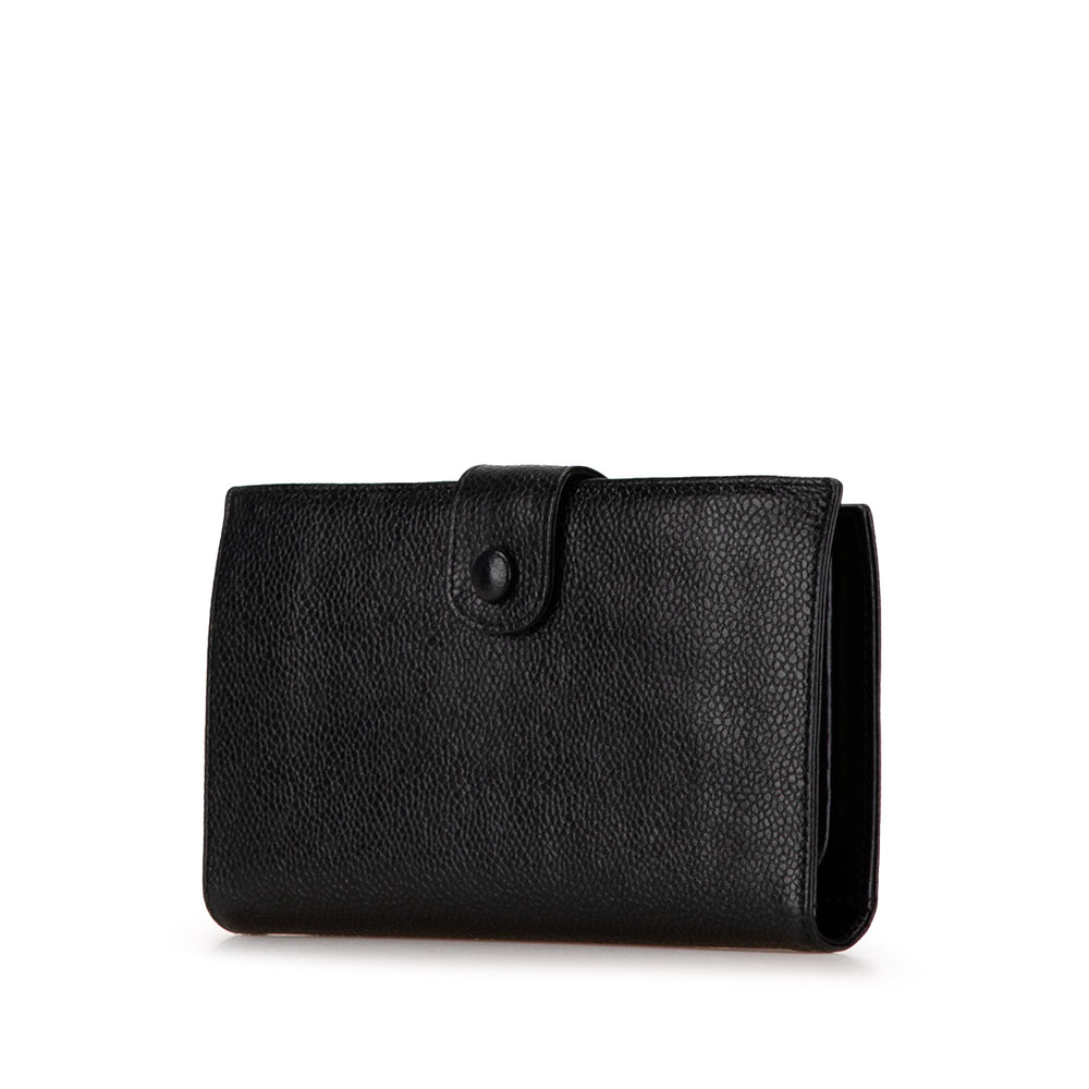 CC Caviar Long Wallet Black - Gaby Paris