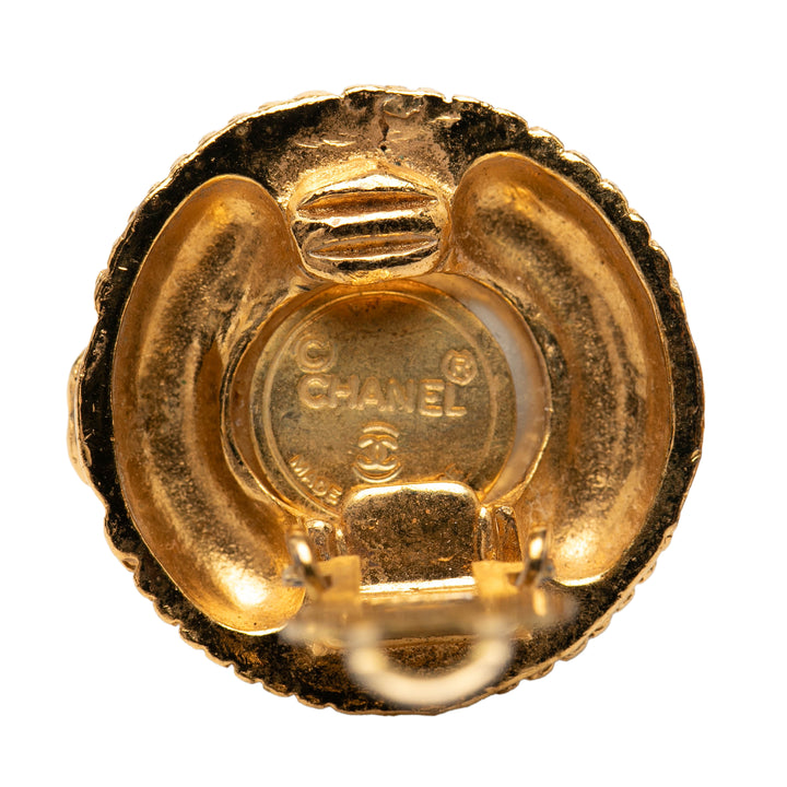 Chanel plaqué Perles fantaisie Clip on Boucles d’oreilles – GABY PARIS Authentique