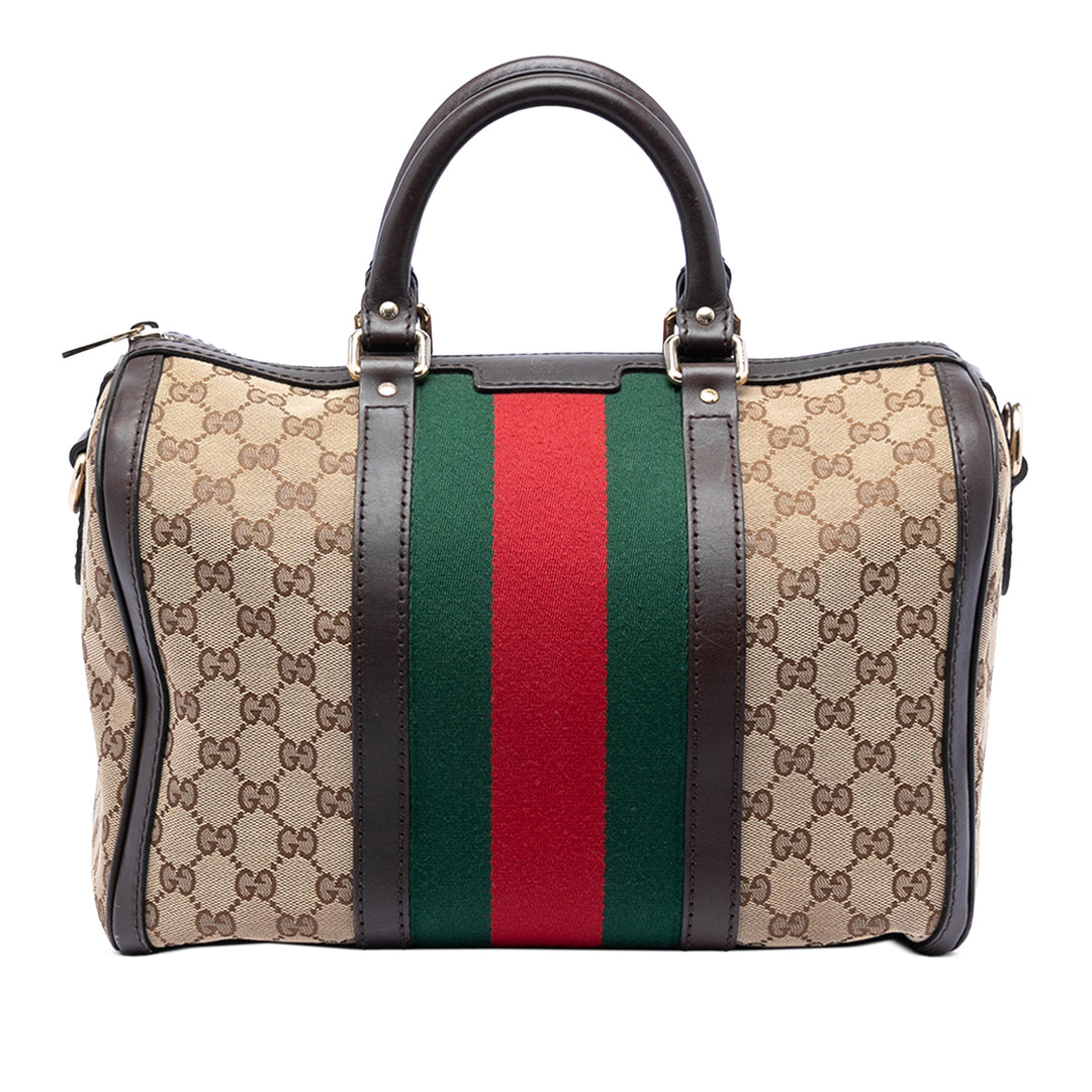Gucci Medium GG Toile Web Joy Boston Sac