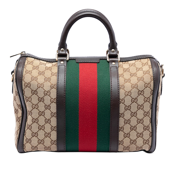 Gucci Medium GG Toile Web Joy Boston Sac