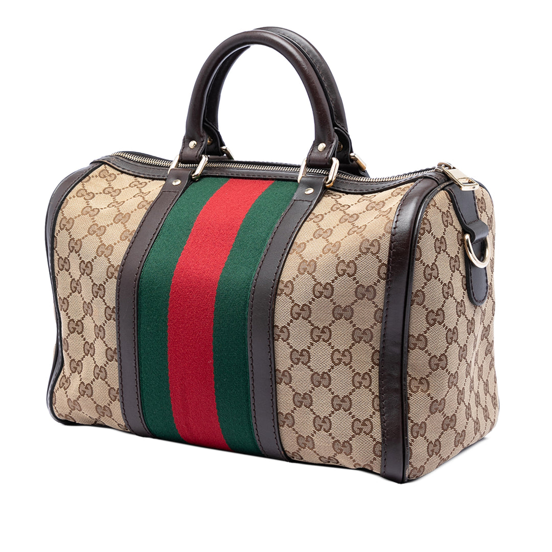 Gucci Medium GG Toile Web Joy Boston Sac