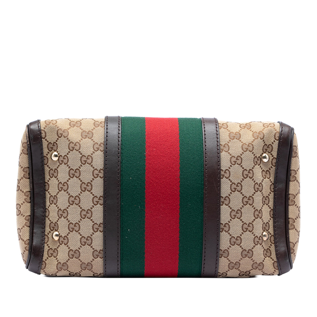 Gucci Medium GG Toile Web Joy Boston Sac
