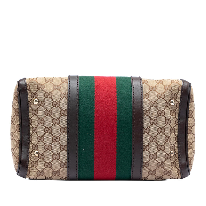 Gucci Medium GG Toile Web Joy Boston Sac