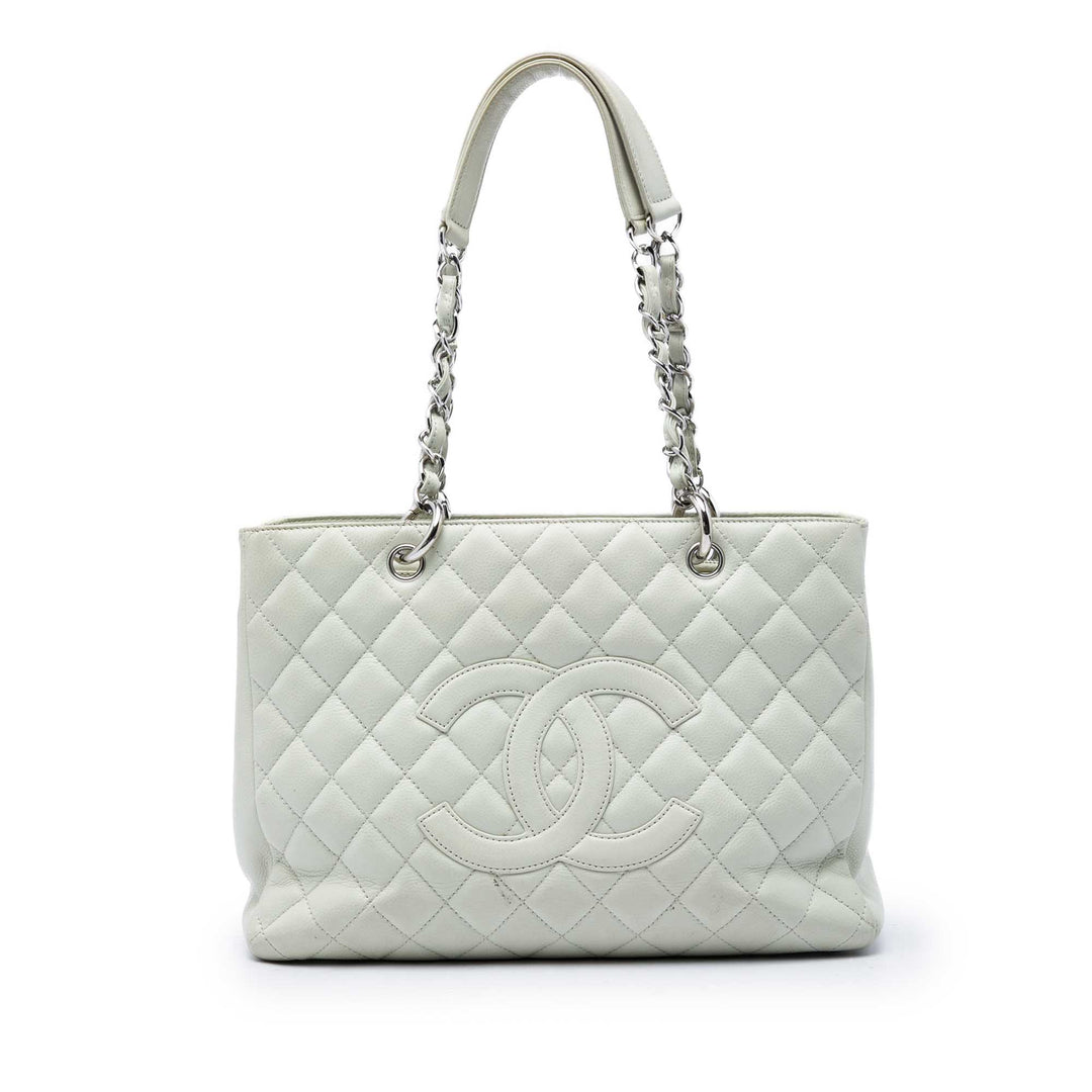 Chanel Cabas Cuir caviar Blanc – vue principale – GABY PARIS