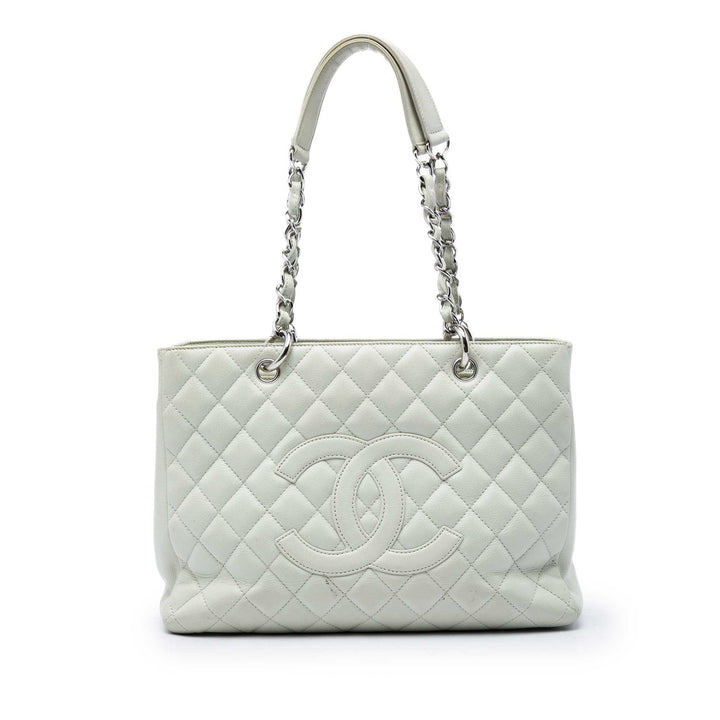 Chanel Cabas Cuir caviar Blanc – vue principale – GABY PARIS