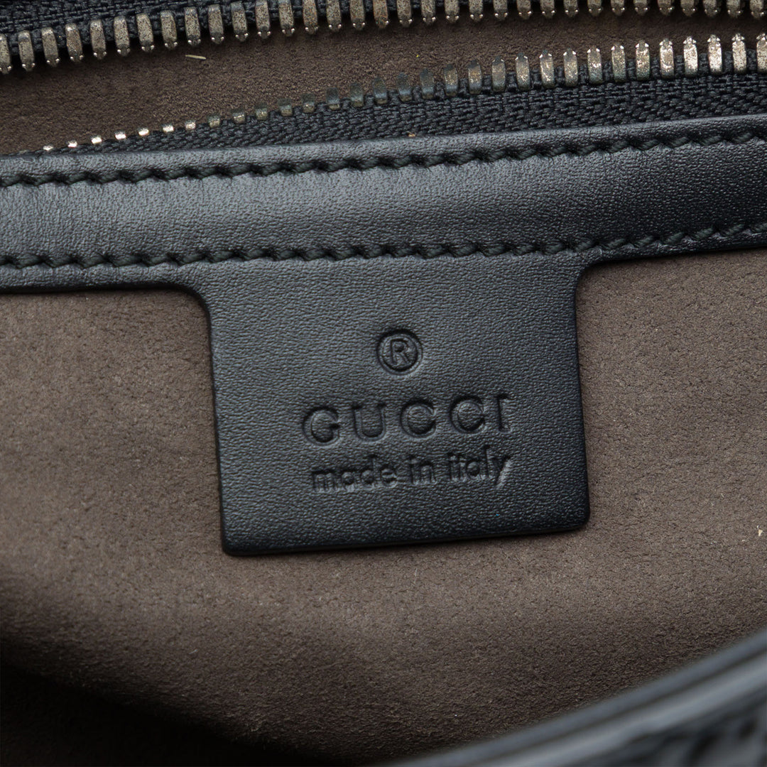 Guccissima à rabat Sac Messenger Noir
