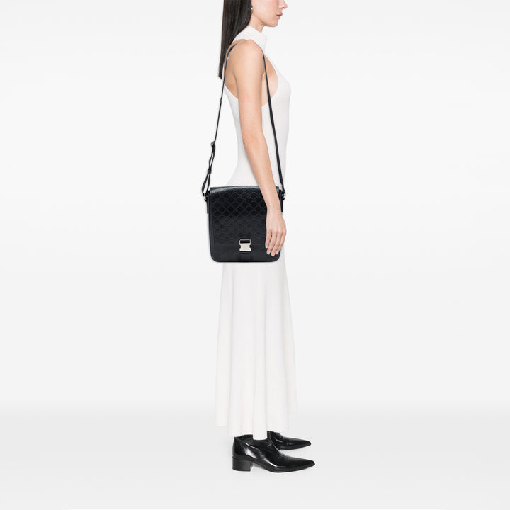 Guccissima à rabat Sac Messenger Noir