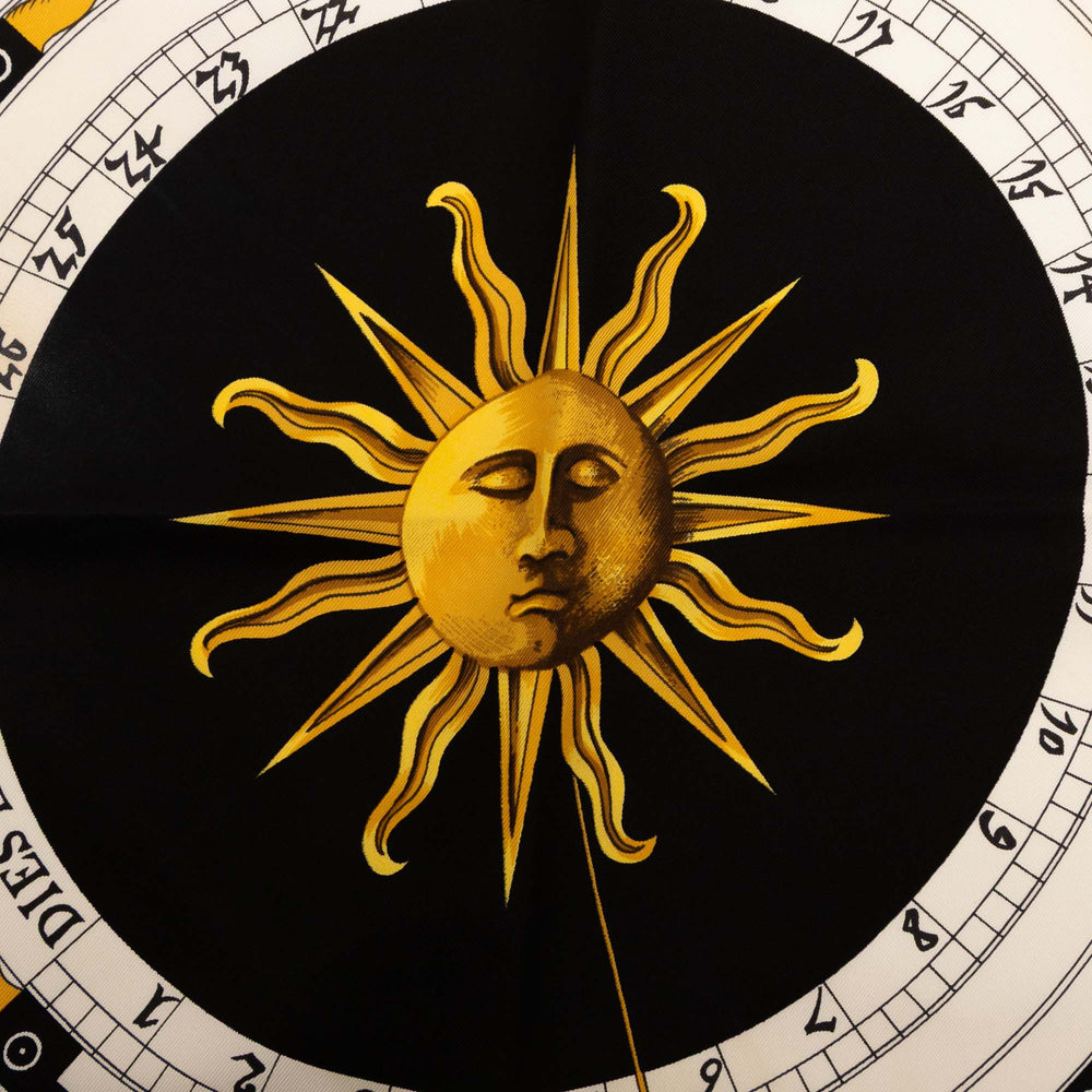 Hermès Astrologie Dies et Hore Soie Foulard 90 Noir – GABY PARIS Authentique