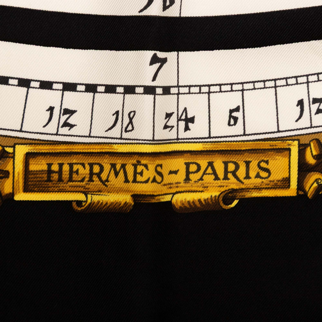 Hermès Astrologie Dies et Hore Soie Foulard 90 Noir – GABY PARIS Authentique