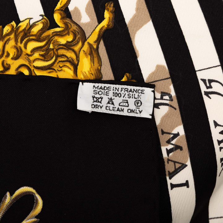 Hermès Astrologie Dies et Hore Soie Foulard 90 Noir – GABY PARIS Authentique