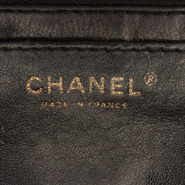 Chanel Medium Quilted Cuir d’agneau Precious Jewel Simple rabat Noir
