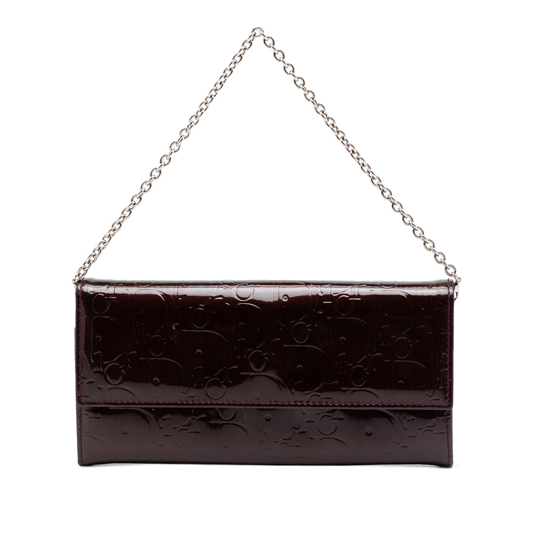 Dior Oblique Cuir verni Wallet on Chain