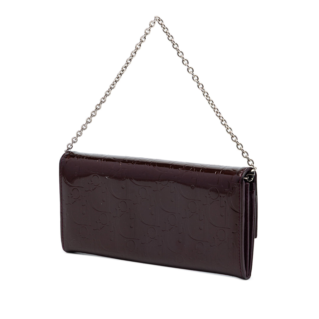 Dior Oblique Cuir verni Wallet on Chain