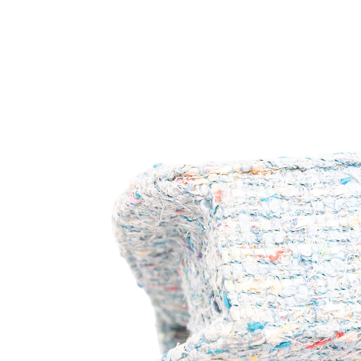 Chanel CC Confetti Tweed Flap Bleu