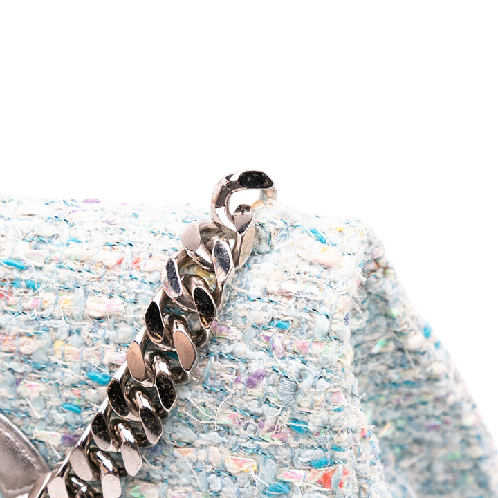 Chanel CC Confetti Tweed Flap Bleu