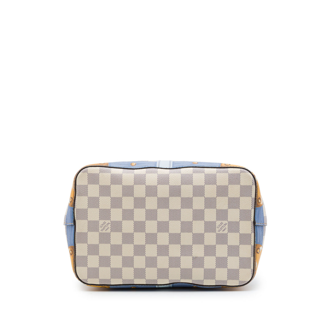 Summer Trunks Neonoe Damier Azur Blanc