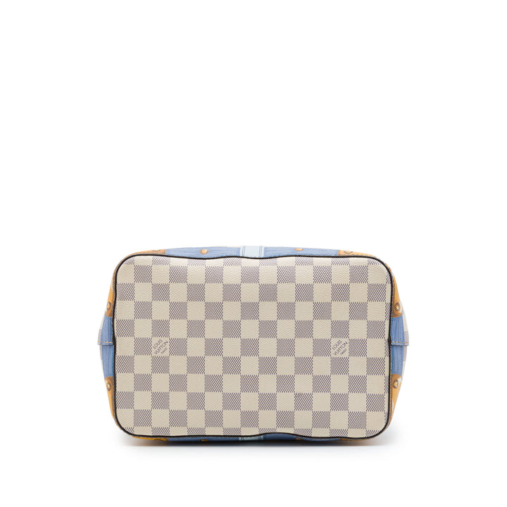 Summer Trunks Neonoe Damier Azur Blanc