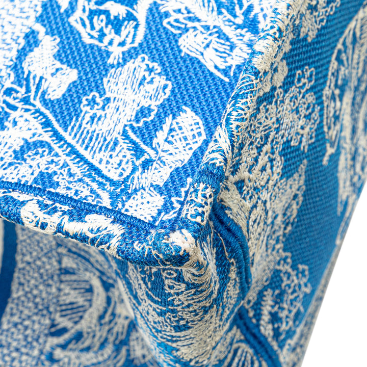 Medium Canvas Embroidered Dioriviera Toile De Jouy Book Tote Blue - Gaby Paris