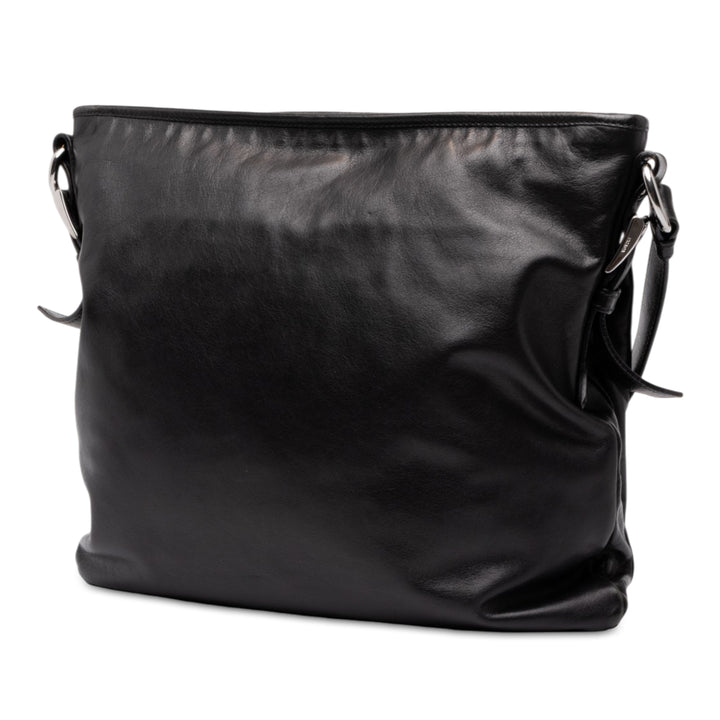 Prada Sac bandoulière Souple Veau Poche avant Messenger Grand Noir – vue 2 – GABY PARIS