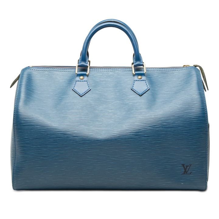 Louis Vuitton Speedy 35 Épi Bleu – vue principale – GABY PARIS
