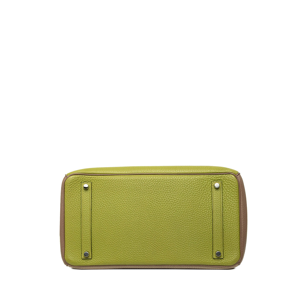 Hermès Sac à main Special Order Tricolore Birkin Retourne 35 Togo Vert – vue 3 – GABY PARIS