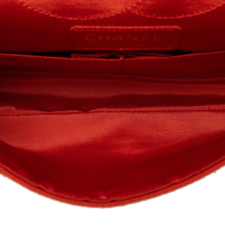 Chanel Reissue 2.55 Matelassé Jersey Coco Croc Double rabat 225