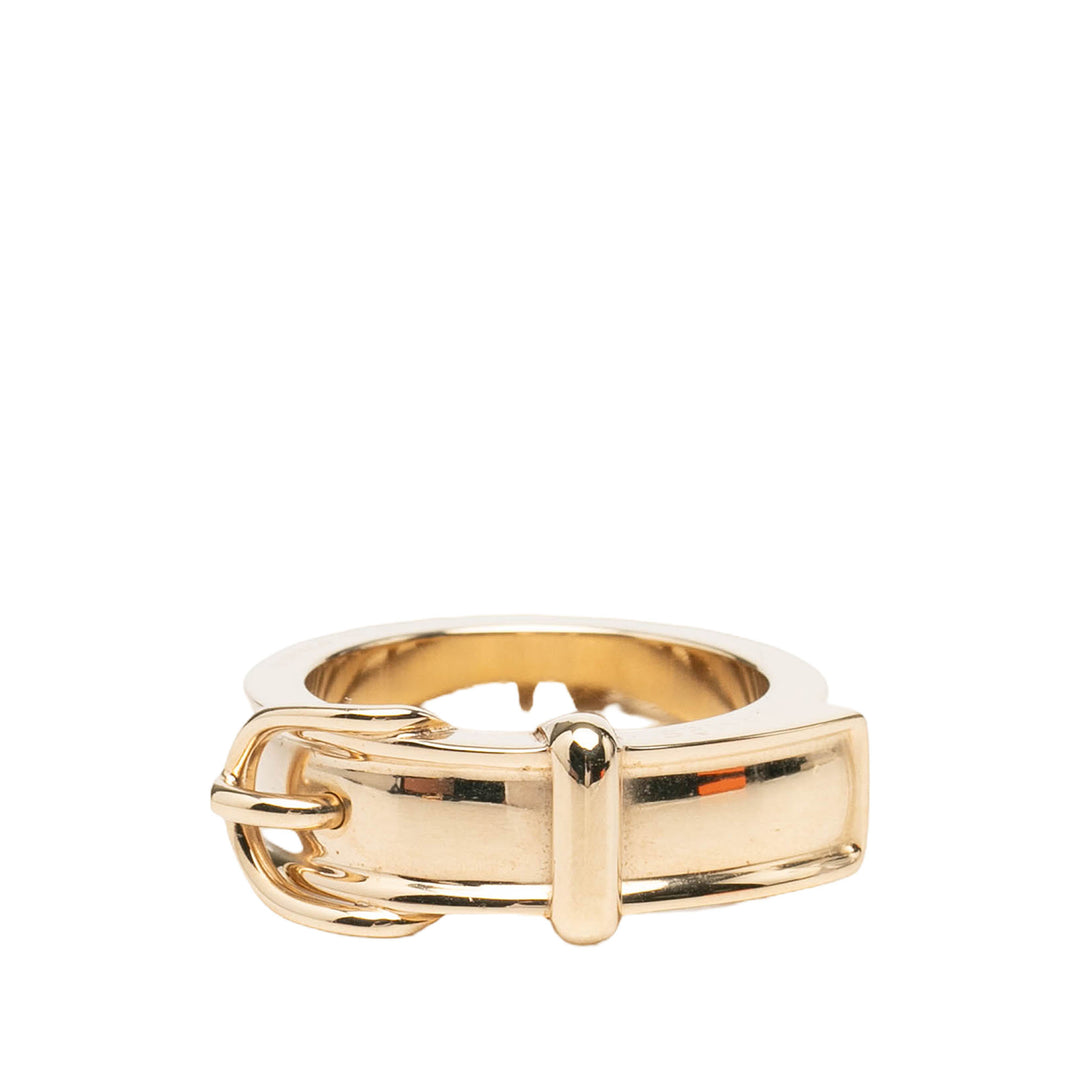 Hermès Carré Buckle Bijouterie Fantaisie Bague de Doré – vue principale – GABY PARIS