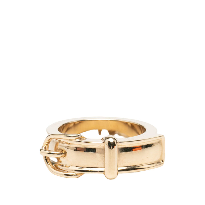 Hermès Carré Buckle Bijouterie Fantaisie Bague de Doré – vue principale – GABY PARIS