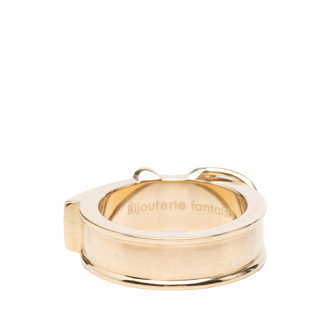 Hermès Carré Buckle Bijouterie Fantaisie Bague de Doré – vue 3 – GABY PARIS