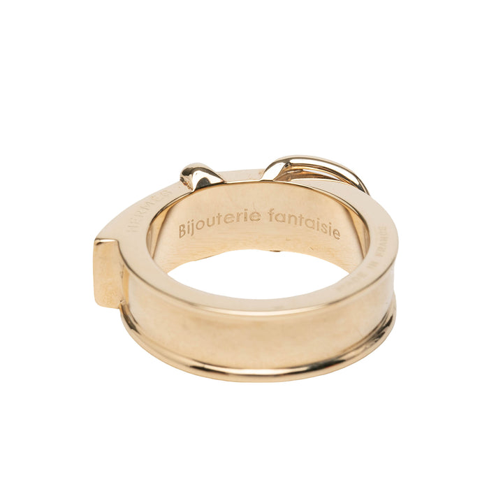 Hermès Carré Buckle Bijouterie Fantaisie Bague de Doré – vue 4 – GABY PARIS