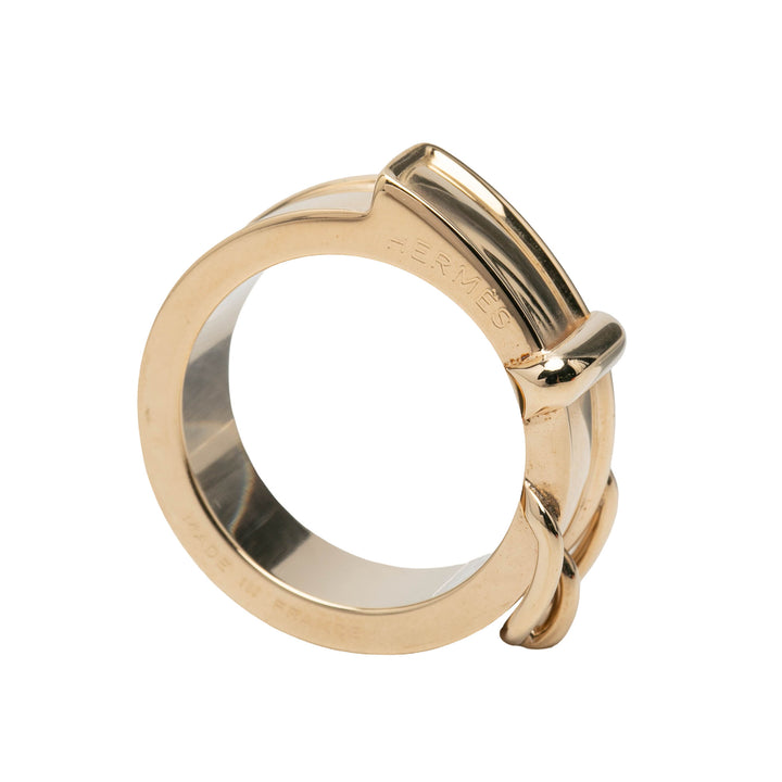 Hermès Carré Buckle Bijouterie Fantaisie Bague de Doré – vue 5 – GABY PARIS