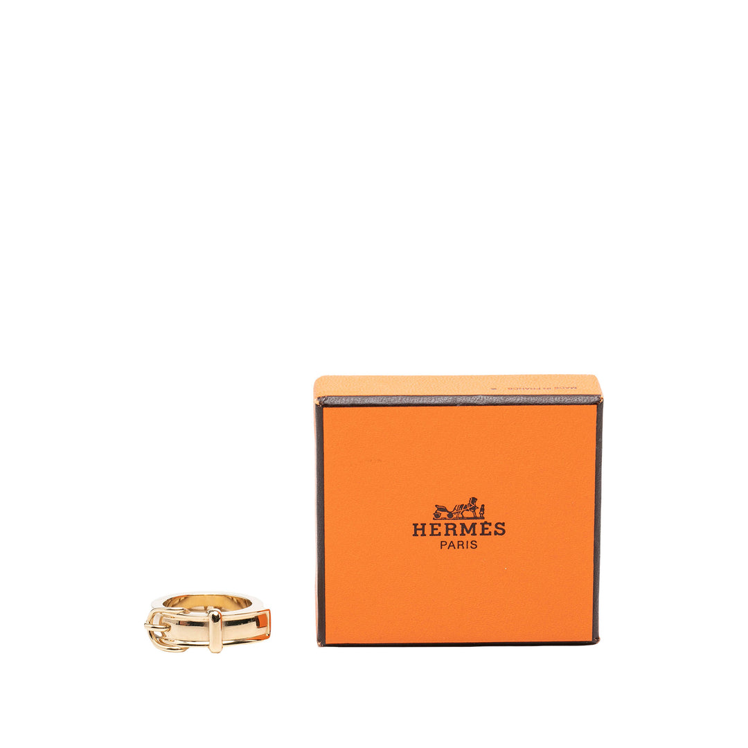 Hermès Carré Buckle Bijouterie Fantaisie Bague de Doré – vue 6 – GABY PARIS