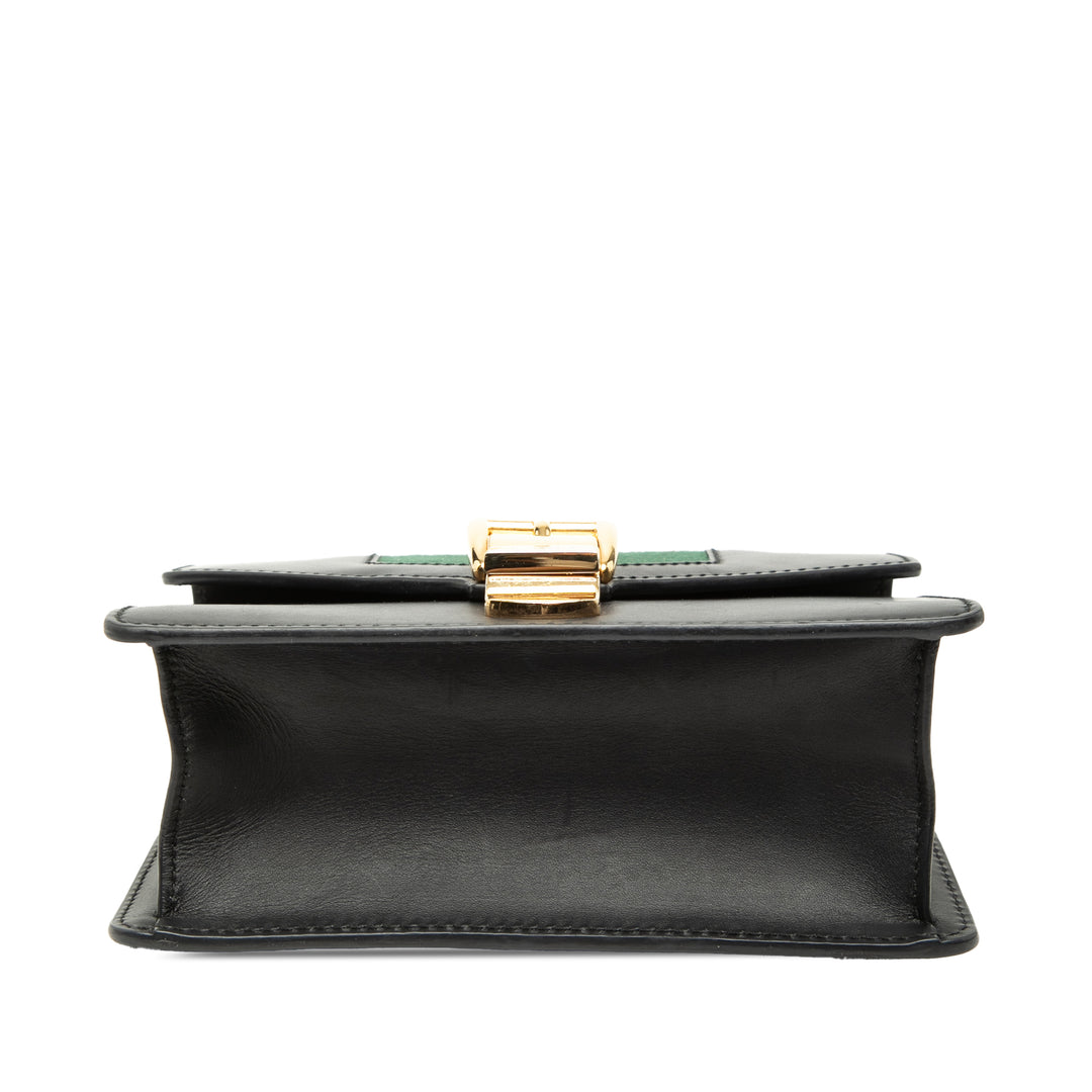 Gucci Mini Cuir Web Sylvie Chain Sac porté croisé