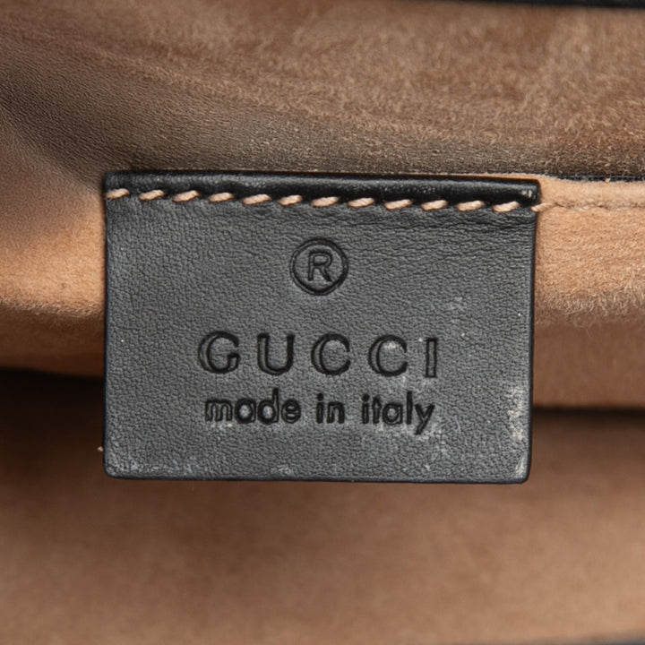 Gucci Mini Cuir Web Sylvie Chain Sac porté croisé