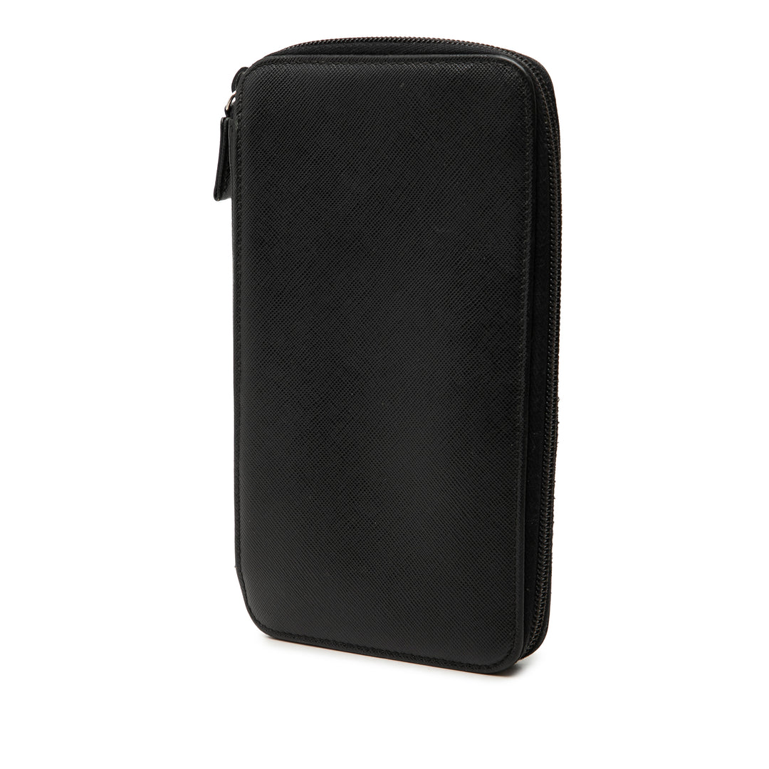 Prada Saffiano Zip Around Portefeuille