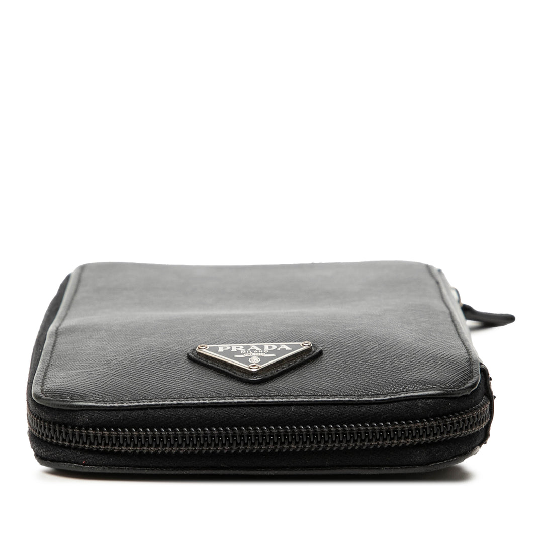Prada Saffiano Zip Around Portefeuille