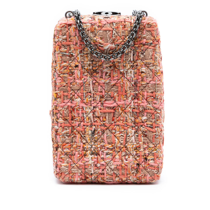 Chanel CC Tweed Chain Vertical Boîte Sac porté croisé