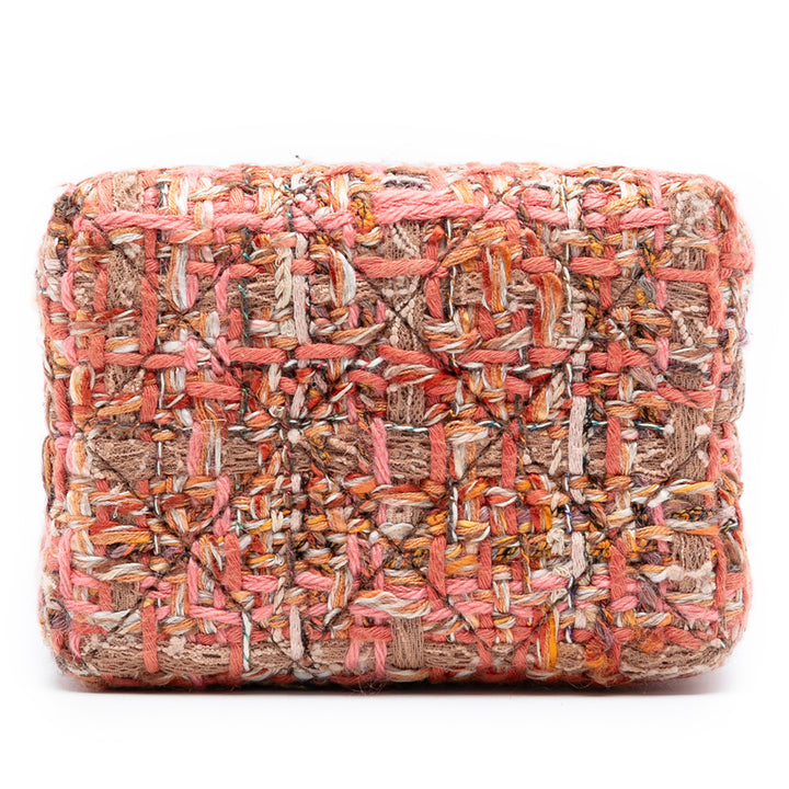 Chanel CC Tweed Chain Vertical Boîte Sac porté croisé