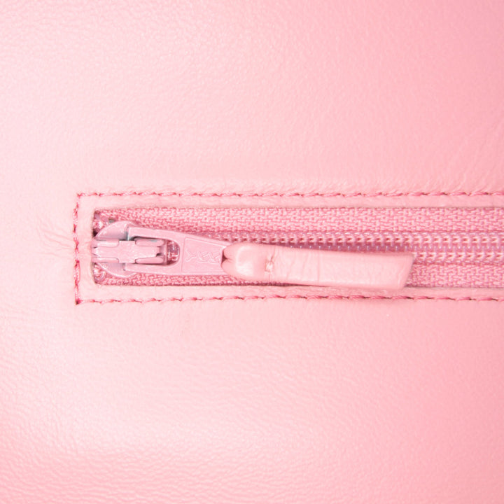 Embossed Lambskin Camellia Wallet On Chain Pink - Gaby Paris