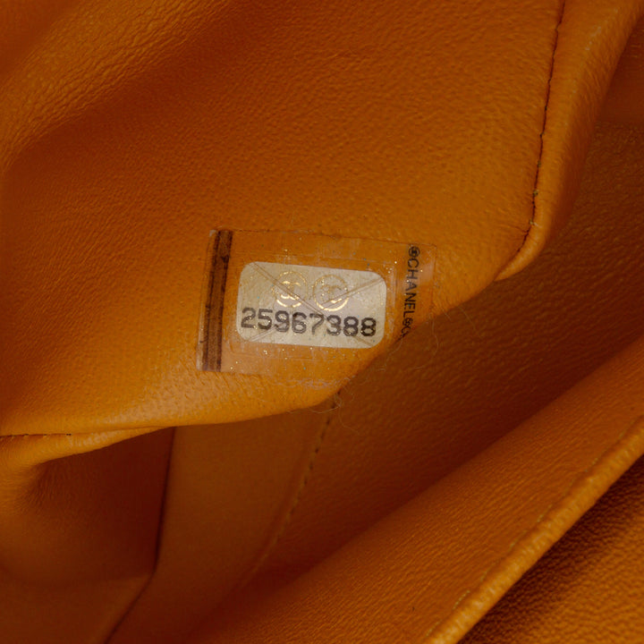 Medium Classic Lambskin Double Flap Yellow - Gaby Paris