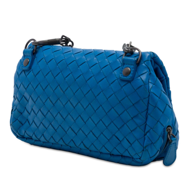 Bottega Veneta Sac bandoulière Intrecciato Expandable Chaîne à rabat nappa Mini Bleu – vue 2 – GABY PARIS